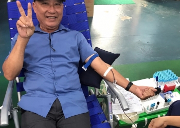 Anh Phú tham gia hiến máu tại Trường CĐ Y tế Quảng Nam sáng ngày 9/3/2024