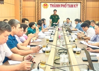 Đ/C Huỳnh Mai Dương – CHT Ban chỉ huy Quân sự thành phố triển khai kế hoạch